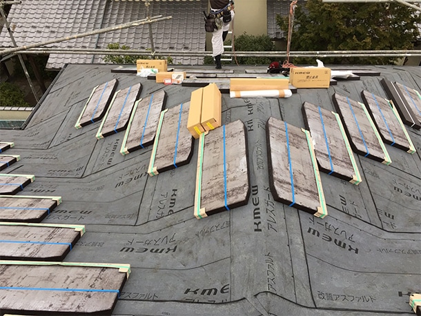 さいたま市桜区、スレート屋根の葺き替え工事６