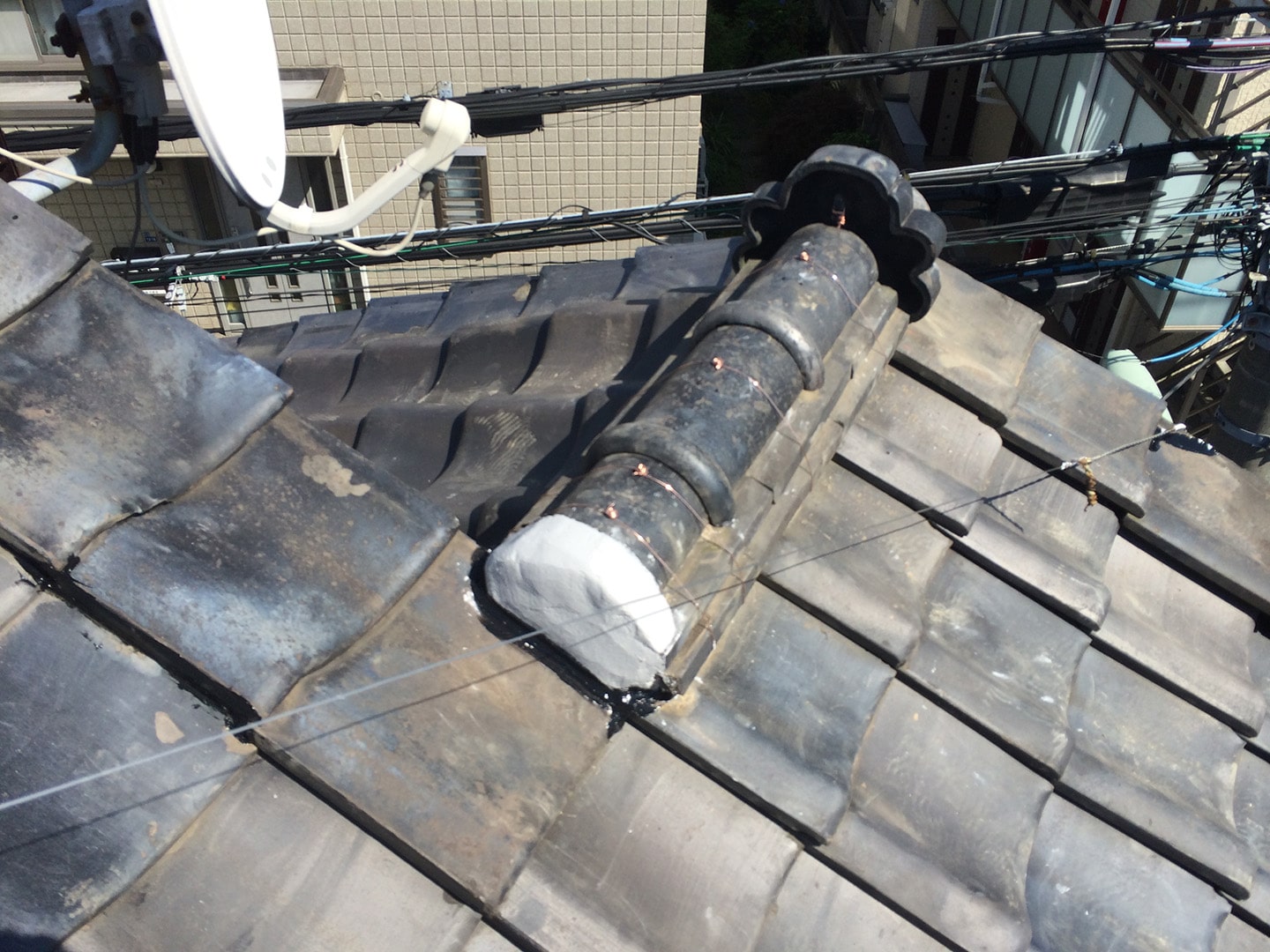 【東京都品川区】瓦屋根の雨漏り、部分修理工事の事例９