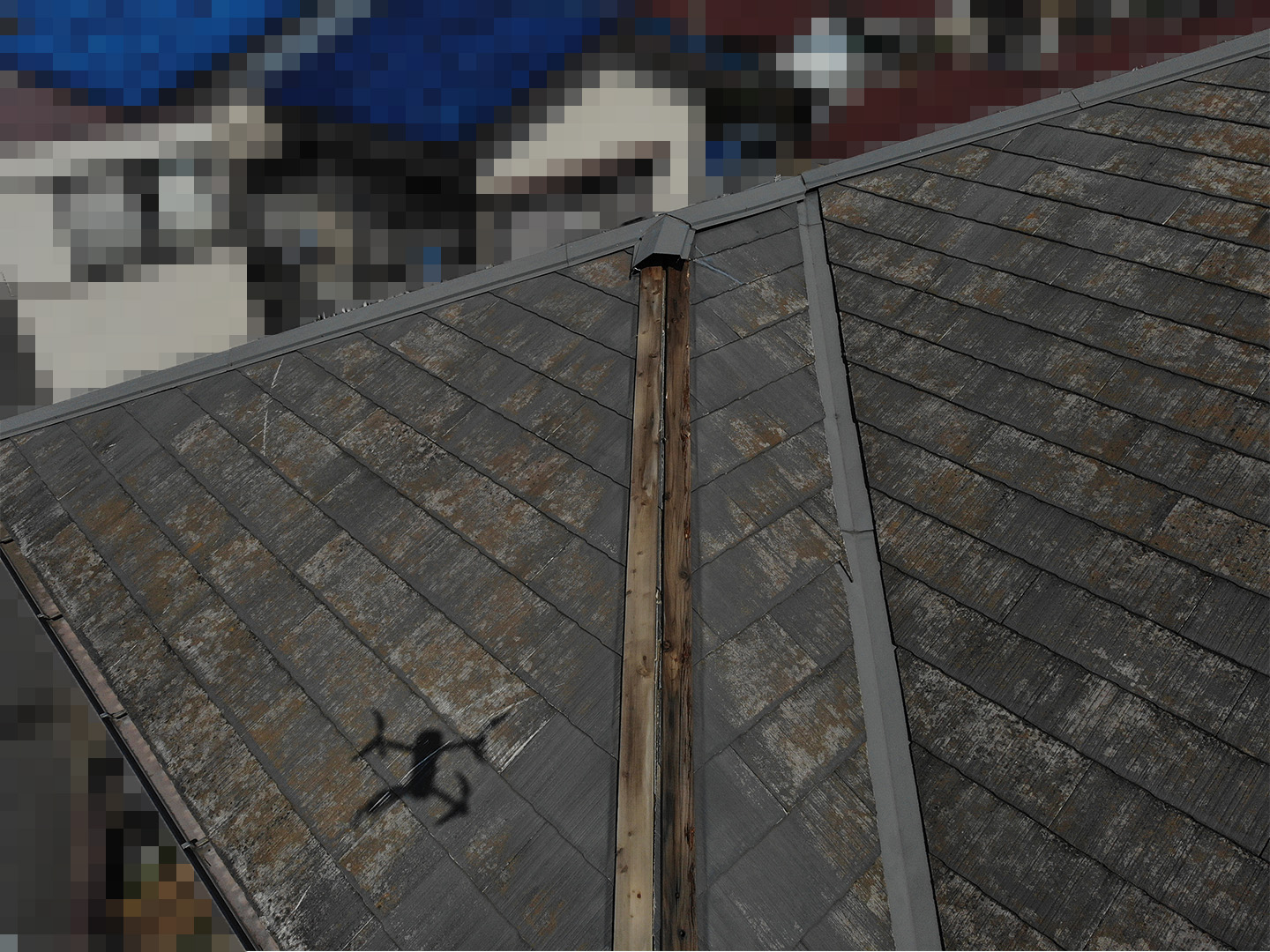 【千葉市稲毛区】台風被災、スレート・コロニアル屋根、棟板金の交換修理工事の事例２９