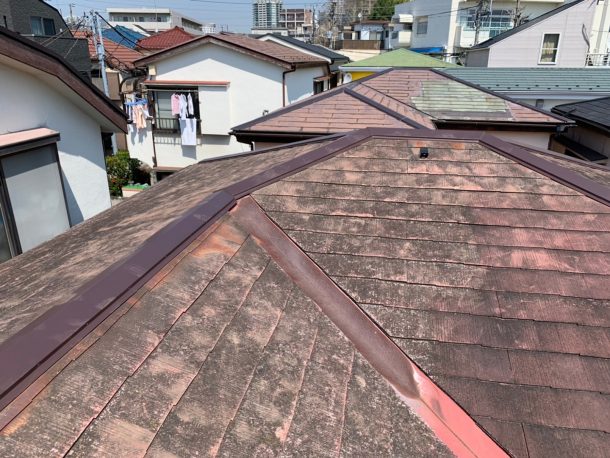 【東京都品川区】台風被災、スレート・コロニアル屋根、棟板金の交換修理工事の事例１０