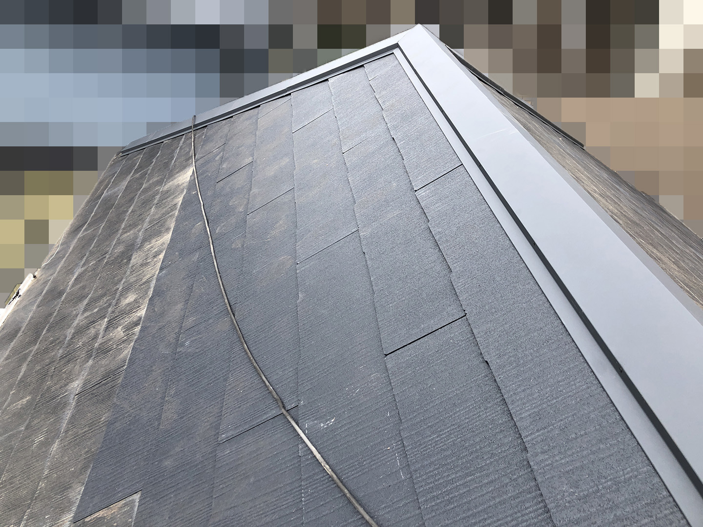 【東京都目黒区】天窓（トップライト）からの雨漏りにより、撤去工事の事例　新しい屋根材、棟