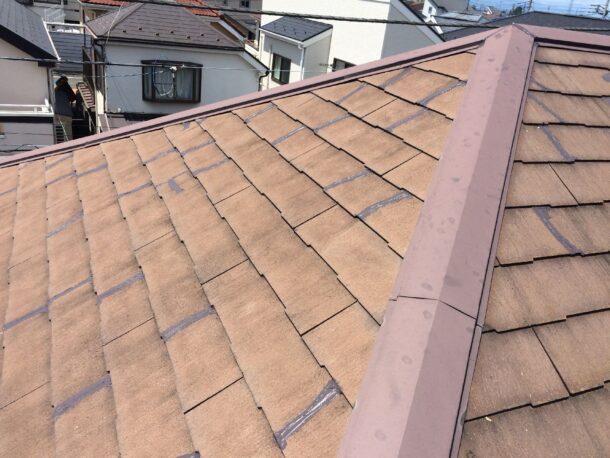 スレート 屋根 ひび割れ 補修工事