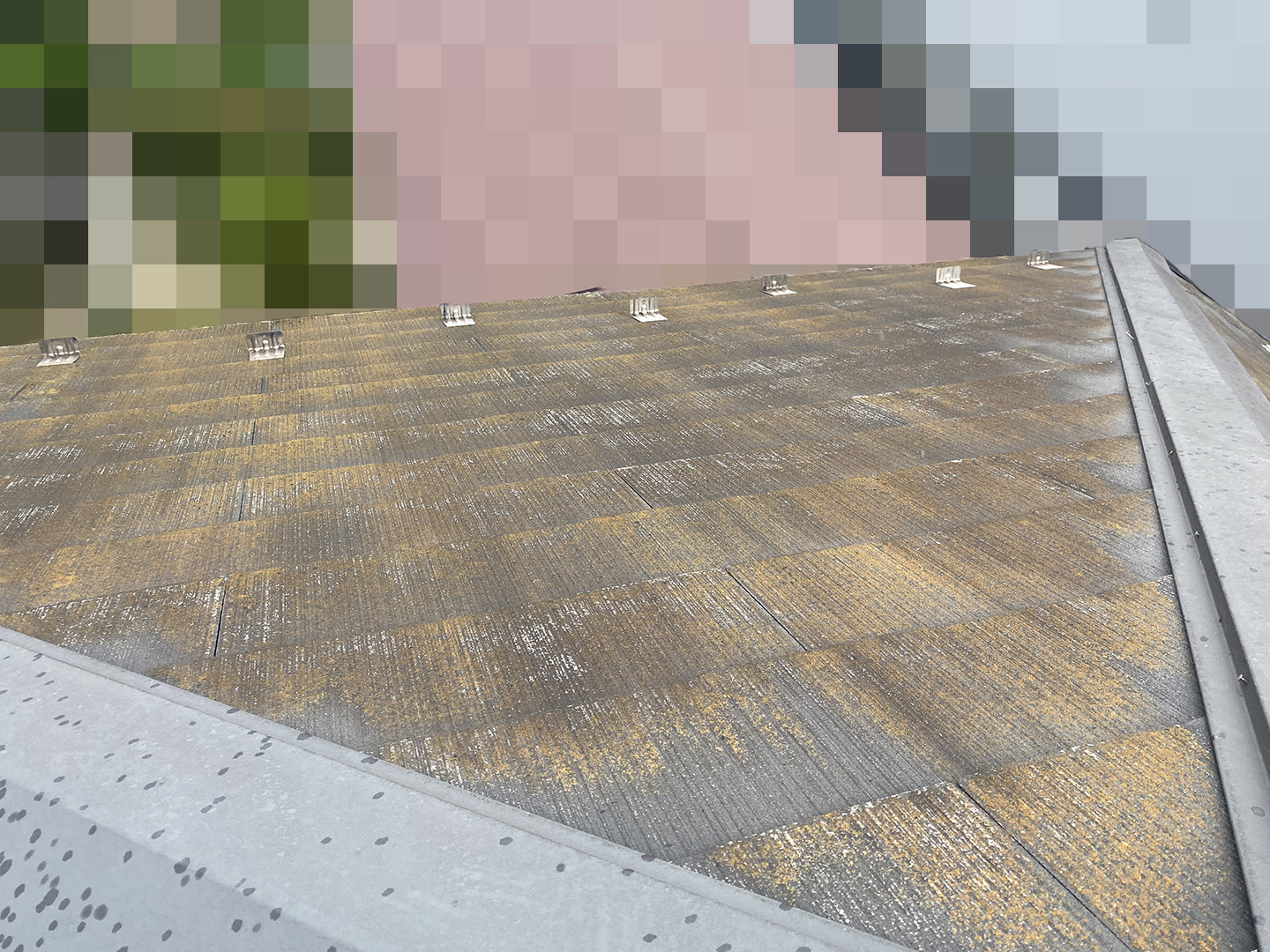 【千葉県松戸市】アスベスト入りのスレート屋根の屋根点検の事例　全景