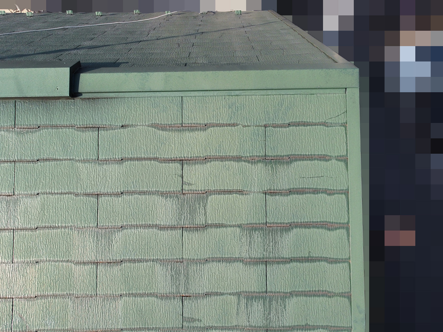 【千葉県市川市】築１５年、アスベスト未使用のスレート屋根の、災害予防パック基本プランの事例
