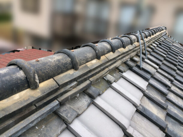 【東京都練馬区】瓦屋根の棟の取り直し工事、耐震補強工事 (ガイドライン工法)
