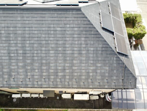 ソーラー点検スレート屋根