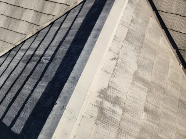 【神奈川県平塚市】築２５年、アスベスト入りのスレート屋根の点検事例