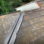 【横浜市中区】台風被災、スレート・コロニアル屋根、棟板金の交換修理工事の事例